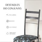 Conjunto Sala De Jantar Mesa Retangular 140x75cm Tampo Granit