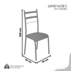 Conjunto Sala De Jantar Mesa Retangular 140x75cm Tampo Granit