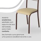 Conjunto Sala De Jantar Mesa Retangular 140x75cm Tampo Granit