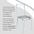 Conjunto Sala De Jantar Mesa Retangular 140x75cm Tampo Granit