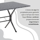 Conjunto Sala De Jantar Mesa Retangular 140x75cm Tampo Granit