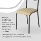 Conjunto Sala De Jantar Mesa Retangular 140x75cm Tampo Granit