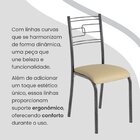 Conjunto Sala De Jantar Mesa Retangular 140x75cm Tampo Granit