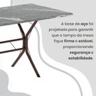 Conjunto Sala De Jantar Mesa Retangular 140x75cm Tampo Granit