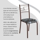 Conjunto Sala De Jantar Mesa Retangular 140x75cm Tampo Granit