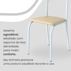 Conjunto Sala De Jantar Mesa Retangular 140x75cm Tampo Granit