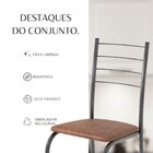 Conjunto Sala De Jantar Mesa Retangular 140x75cm Tampo Granit