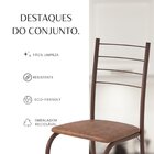 Conjunto Sala De Jantar Mesa Retangular 140x75cm Tampo Granit