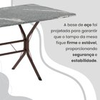 Conjunto Sala De Jantar Mesa Retangular 140x75cm Tampo Granit