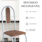 Conjunto Sala De Jantar Mesa Retangular 140x75cm Tampo Granit