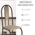 Conjunto Sala De Jantar Mesa Retangular 140x75cm Tampo Granit