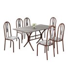 Conjunto Sala De Jantar Mesa Retangular 140x75cm Tampo Granit