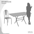 Conjunto Sala De Jantar Mesa Retangular 140x75cm Tampo Granit