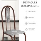 Conjunto Sala De Jantar Mesa Retangular 140x75cm Tampo Granit