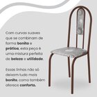 Conjunto Sala De Jantar Mesa Retangular 140x75cm Tampo Granit