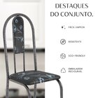 Conjunto Sala De Jantar Mesa Retangular 140x75cm Tampo Granit