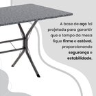 Conjunto Sala De Jantar Mesa Retangular 140x75cm Tampo Granit