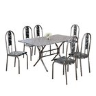 Conjunto Sala De Jantar Mesa Retangular 140x75cm Tampo Granit