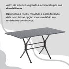 Conjunto Sala De Jantar Mesa Retangular 140x75cm Tampo Granit