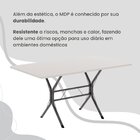 Conjunto Sala De Jantar Mesa Retangular 140x75cm Tampo Madeir