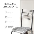 Conjunto Sala De Jantar Mesa Retangular 140x75cm Tampo Madeir