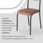 Conjunto Sala De Jantar Mesa Retangular 140x75cm Tampo Madeir