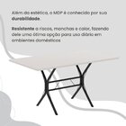 Conjunto Sala De Jantar Mesa Retangular 140x75cm Tampo Madeir