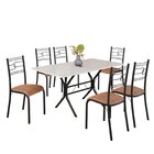 Conjunto Sala De Jantar Mesa Retangular 140x75cm Tampo Madeir