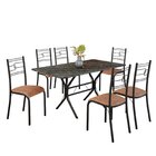 Conjunto Sala De Jantar Mesa Retangular 140x75cm Tampo Madeir