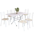 Conjunto Sala De Jantar Mesa Retangular 140x75cm Tampo Madeir