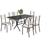 Conjunto Sala De Jantar Mesa Retangular 140x75cm Tampo Madeir