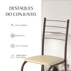 Conjunto Sala De Jantar Mesa Retangular 140x75cm Tampo Madeir