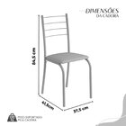 Conjunto Sala De Jantar Mesa Retangular 140x75cm Tampo Madeir