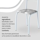 Conjunto Sala De Jantar Mesa Retangular 140x75cm Tampo Madeir