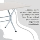 Conjunto Sala De Jantar Mesa Retangular 140x75cm Tampo Madeir