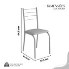 Conjunto Sala De Jantar Mesa Retangular 140x75cm Tampo Madeir