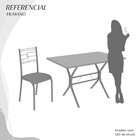 Conjunto Sala De Jantar Mesa Retangular 140x75cm Tampo Pedra