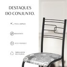 Conjunto Sala De Jantar Mesa Retangular 140x75cm Tampo Pedra