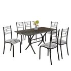 Conjunto Sala De Jantar Mesa Retangular 140x75cm Tampo Pedra