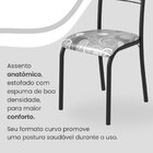 Conjunto Sala De Jantar Mesa Retangular 140x75cm Tampo Pedra