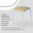 Conjunto Sala De Jantar Mesa Retangular 140x75cm Tampo Pedra