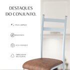 Conjunto Sala De Jantar Mesa Retangular 180x75cm Tampo Granit