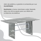 Conjunto Sala De Jantar Mesa Retangular 180x75cm Tampo Granit