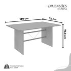 Conjunto Sala De Jantar Mesa Retangular 180x75cm Tampo Granit