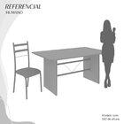 Conjunto Sala De Jantar Mesa Retangular 180x75cm Tampo Granit