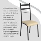 Conjunto Sala De Jantar Mesa Retangular 180x75cm Tampo Granit