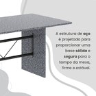 Conjunto Sala De Jantar Mesa Retangular 180x75cm Tampo Granit