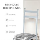 Conjunto Sala De Jantar Mesa Retangular 180x75cm Tampo Granit