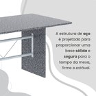 Conjunto Sala De Jantar Mesa Retangular 180x75cm Tampo Granit