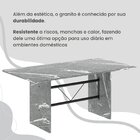 Conjunto Sala De Jantar Mesa Retangular 180x75cm Tampo Granit